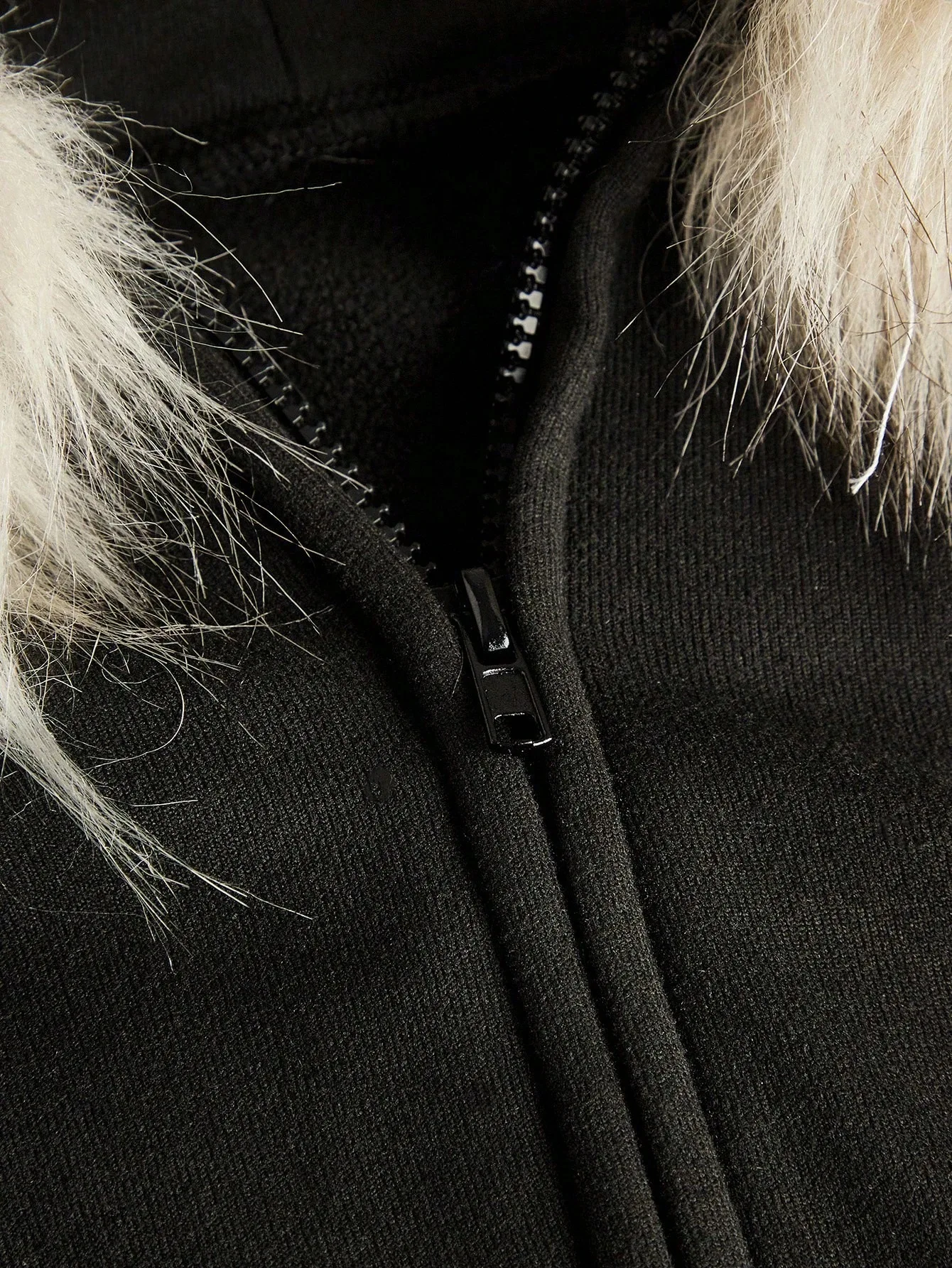 Autumn/Winter Fashion Casual Ladies Hoodie, Fur Collar Decoration, Simple Color, Y2K Retro High Street Short Slim Hot Girl Hoodi - Image 5