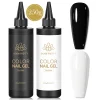 BORN PRETTY 250g Pure Black White Color Gel Nail Polish Semi Permanent Jelly Nude Gel Refilled Package Soak Off UV LED Gel