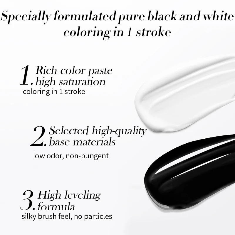 BORN PRETTY 250g Pure Black White Color Gel Nail Polish Semi Permanent Jelly Nude Gel Refilled Package Soak Off UV LED Gel - Image 6