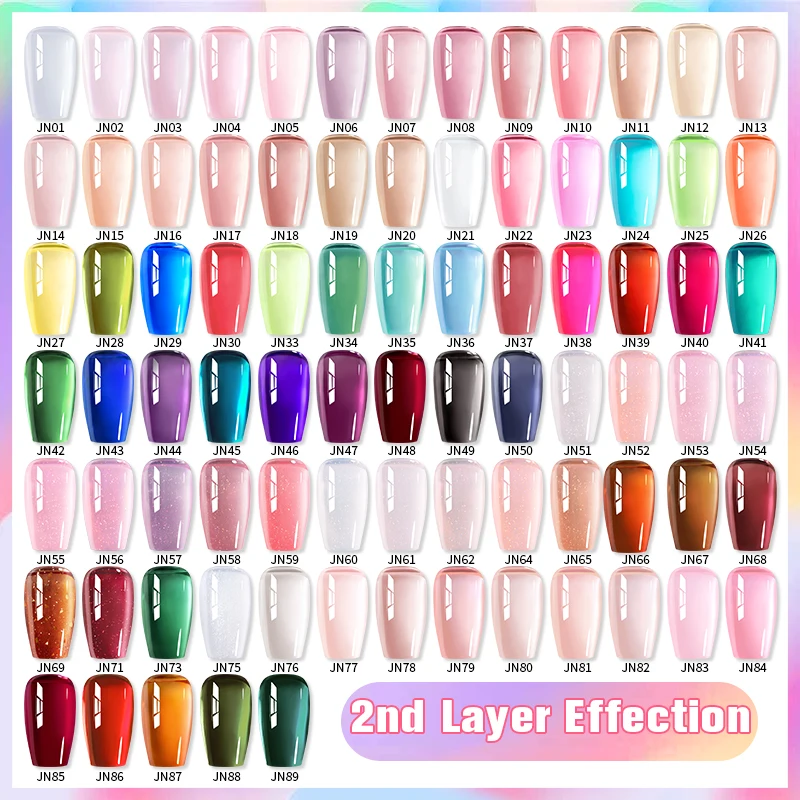 BORN PRETTY 83 Colors 10ml Jelly Nude Gel Nail Polish Autumn Amber Semi Transparent Manicure Soak off UV LED Nails Gel Varnish - Image 2