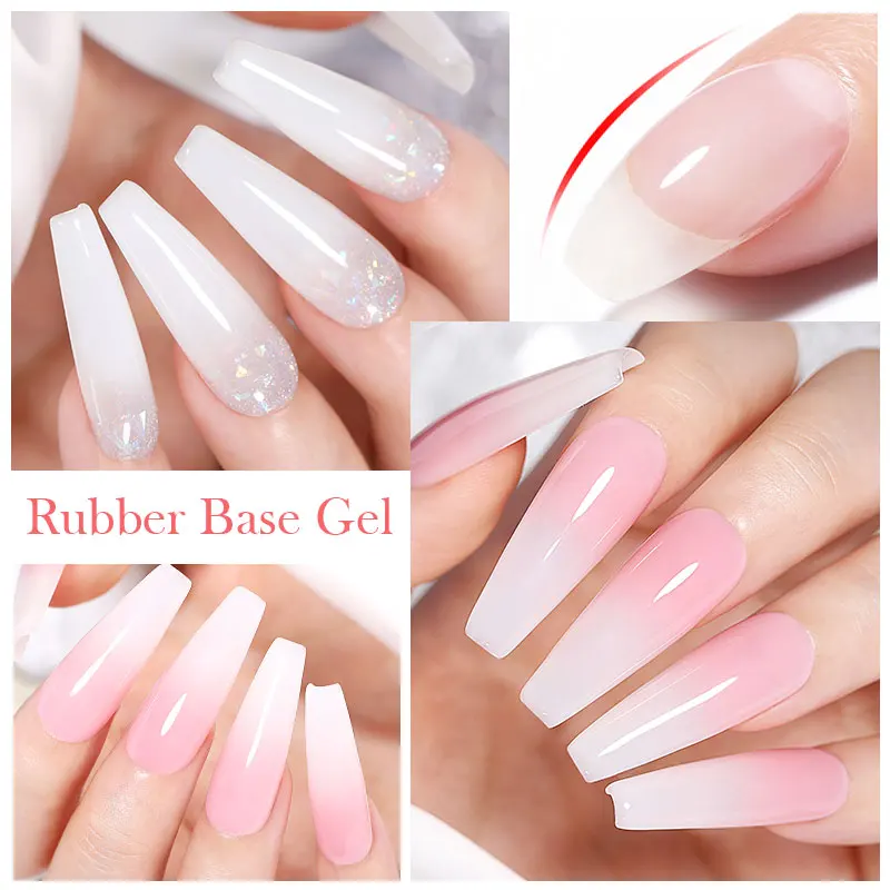 BORN PRETTY Milky Pink Rubber Base Gel Nail Polish Glitter 15ml Semi-Permanent Varnish Soak Off Self Leveling UV LED Gel - Image 5