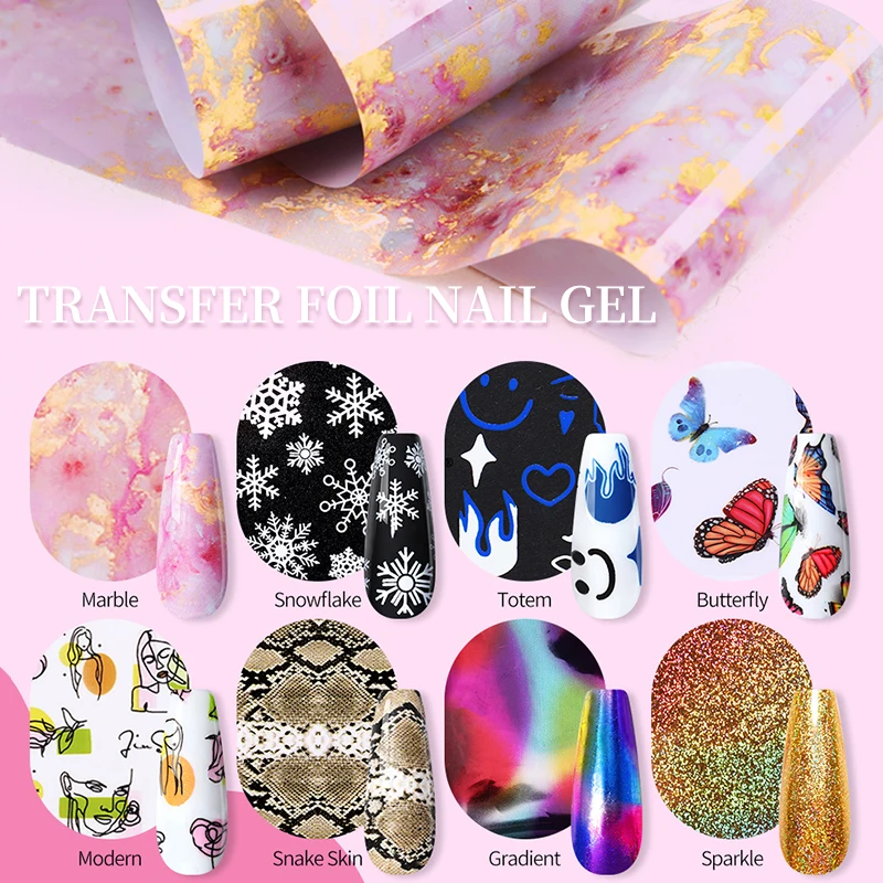 BORN PRETTY Transfer Foil Nail Gel Polish Semi-Permanant Varnish For Adhesive Sticker Nail Glue Soak Off UV LED Gel Nail Art Man - Image 3