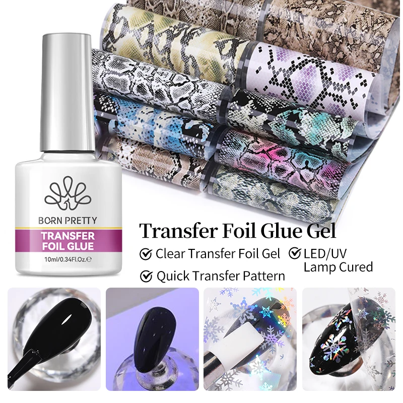 BORN PRETTY Transfer Foil Nail Gel Polish Semi-Permanant Varnish For Adhesive Sticker Nail Glue Soak Off UV LED Gel Nail Art Man - Image 6