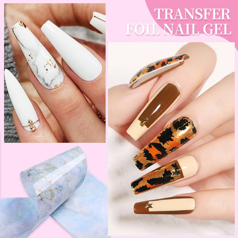 BORN PRETTY Transfer Foil Nail Gel Polish Semi-Permanant Varnish For Adhesive Sticker Nail Glue Soak Off UV LED Gel Nail Art Man - Image 4