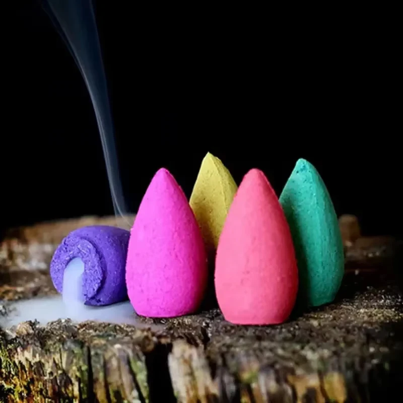 Backflow Incense Cones for Waterfall Mixed Natural Scents Waterfall Incense Burner Holder Gift Ideal for Yoga Aromatherapy - Image 2