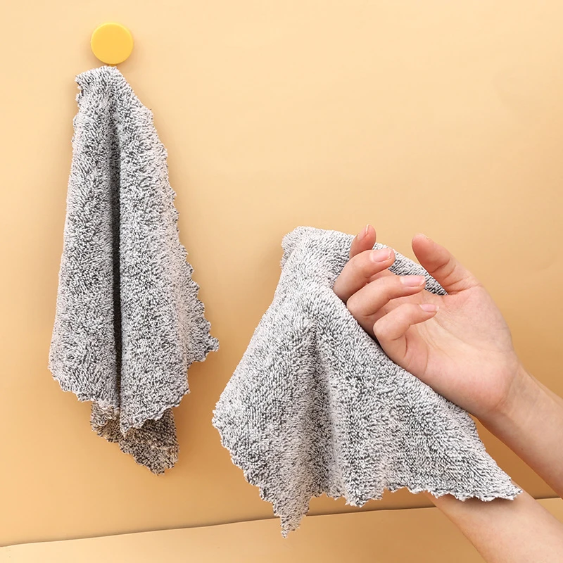 Bamboo Charcoal dish cloth Kitchen Cleaning Cloth Non-stick Oil Dish Towel Rags Napkins Tableware Household Clean Towel - Image 5