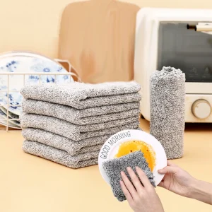 Bamboo Charcoal dish cloth Kitchen Cleaning Cloth Non-stick Oil Dish Towel Rags Napkins Tableware Household Clean Towel