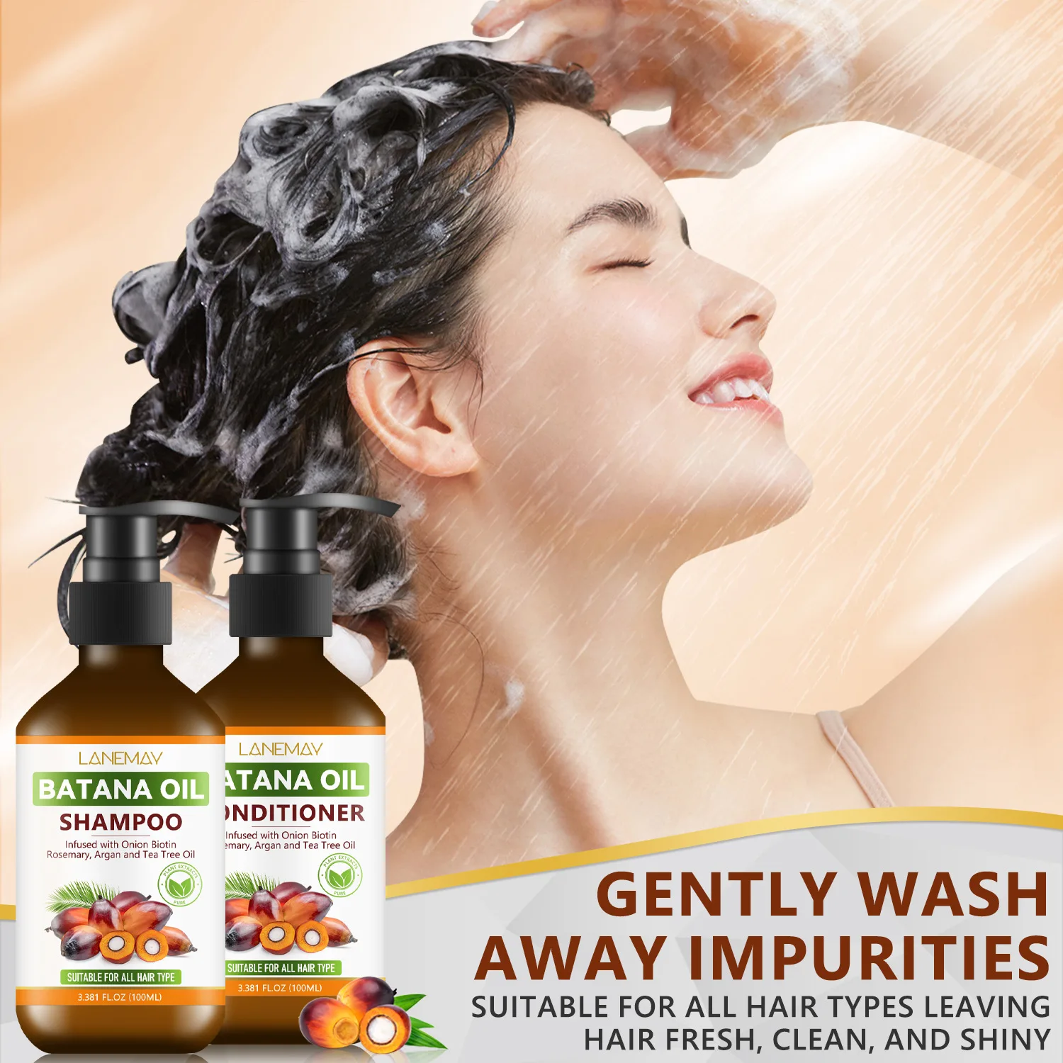 Batana Oil Shampoo & Conditioner Set – Nourish, Strengthen & Restore for All Hair Types. - Image 3