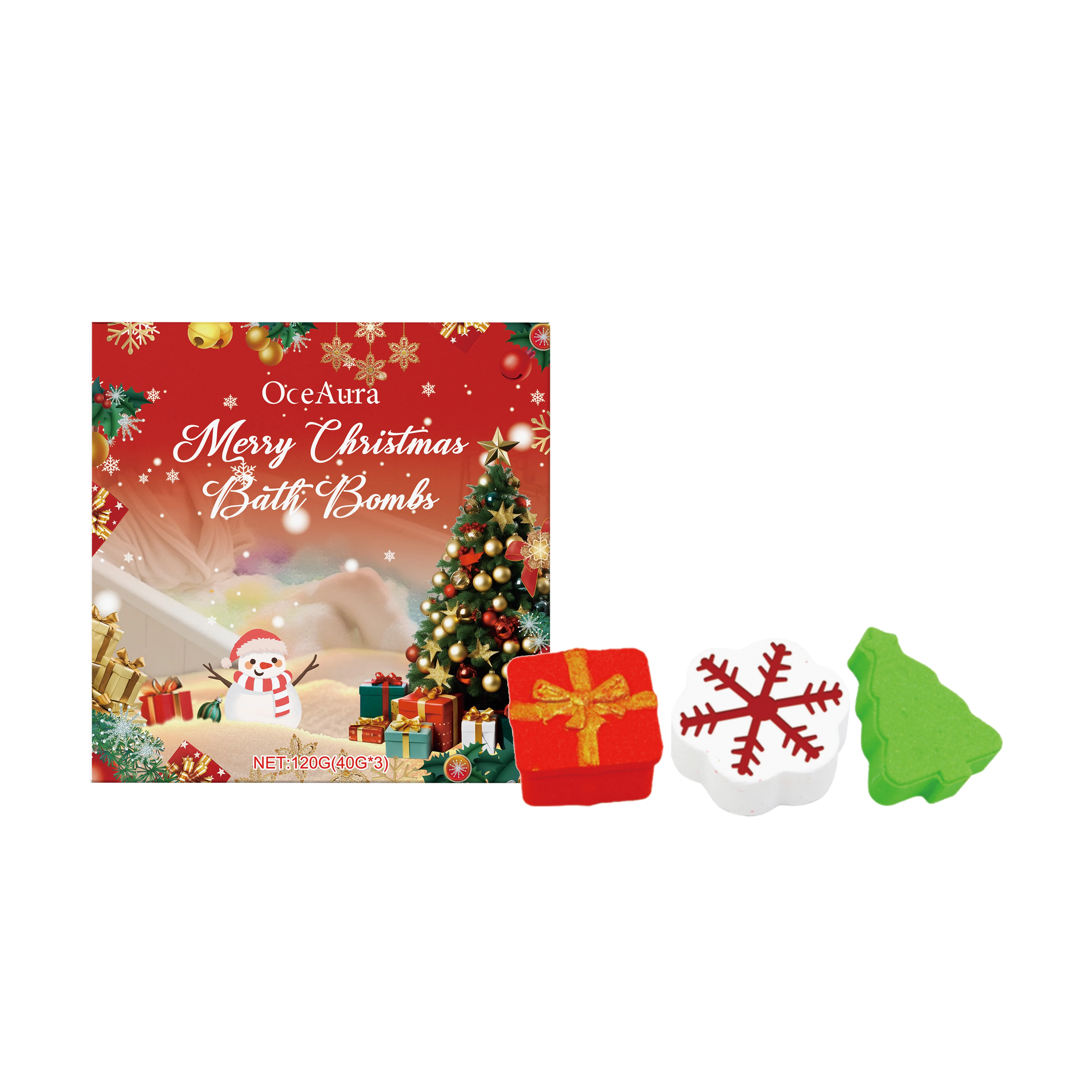 Bath Bombs Christmas Gift Bathing Spa Rich Essential Oil Relieve Dry Skin Moisturizing Relaxing Aromatherapy Bubble Bath Bombs - Image 2