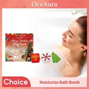Bath Bombs Christmas Gift Bathing Spa Rich Essential Oil Relieve Dry Skin Moisturizing Relaxing Aromatherapy Bubble Bath Bombs