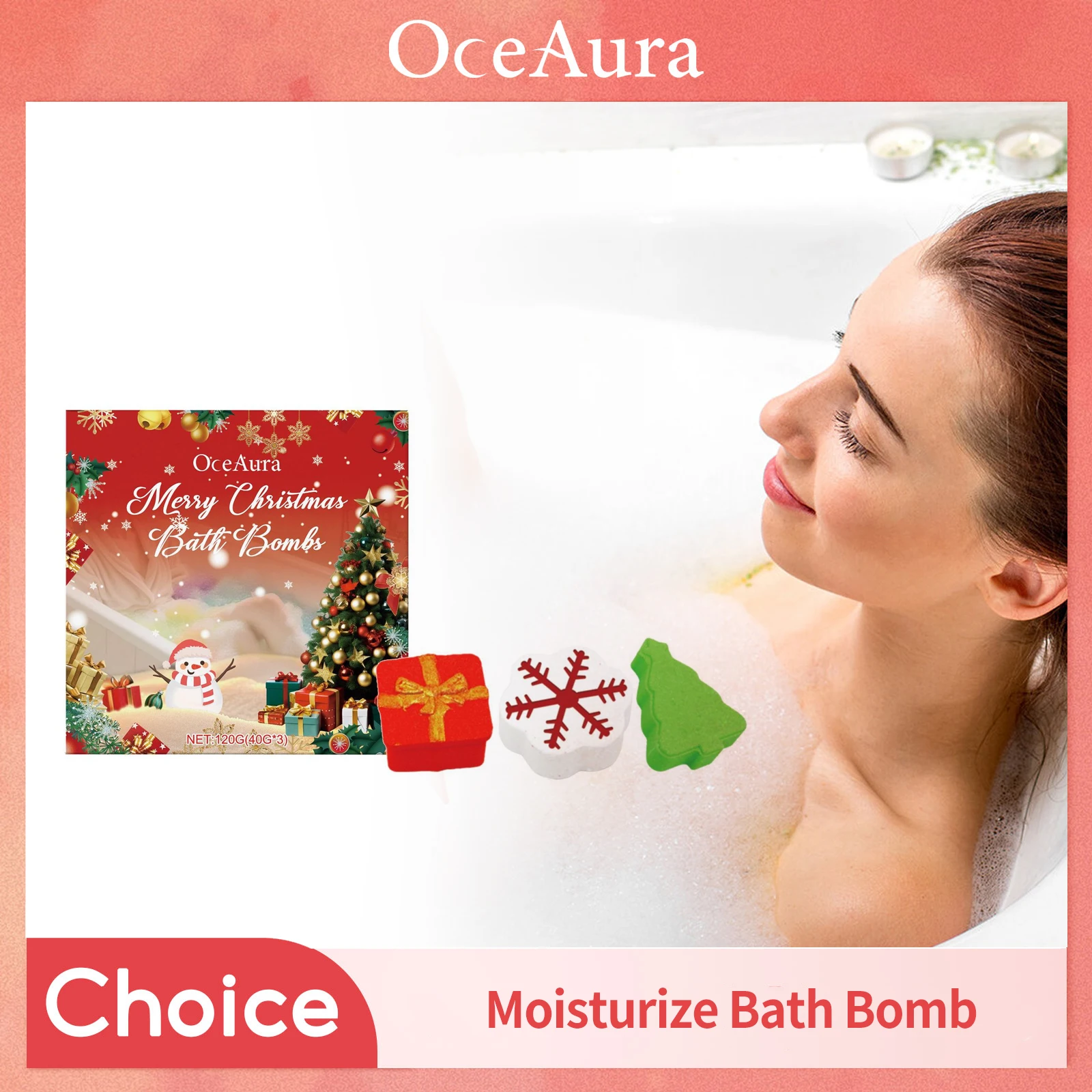 Bath Bombs Christmas Gift Bathing Spa Rich Essential Oil Relieve Dry Skin Moisturizing Relaxing Aromatherapy Bubble Bath Bombs