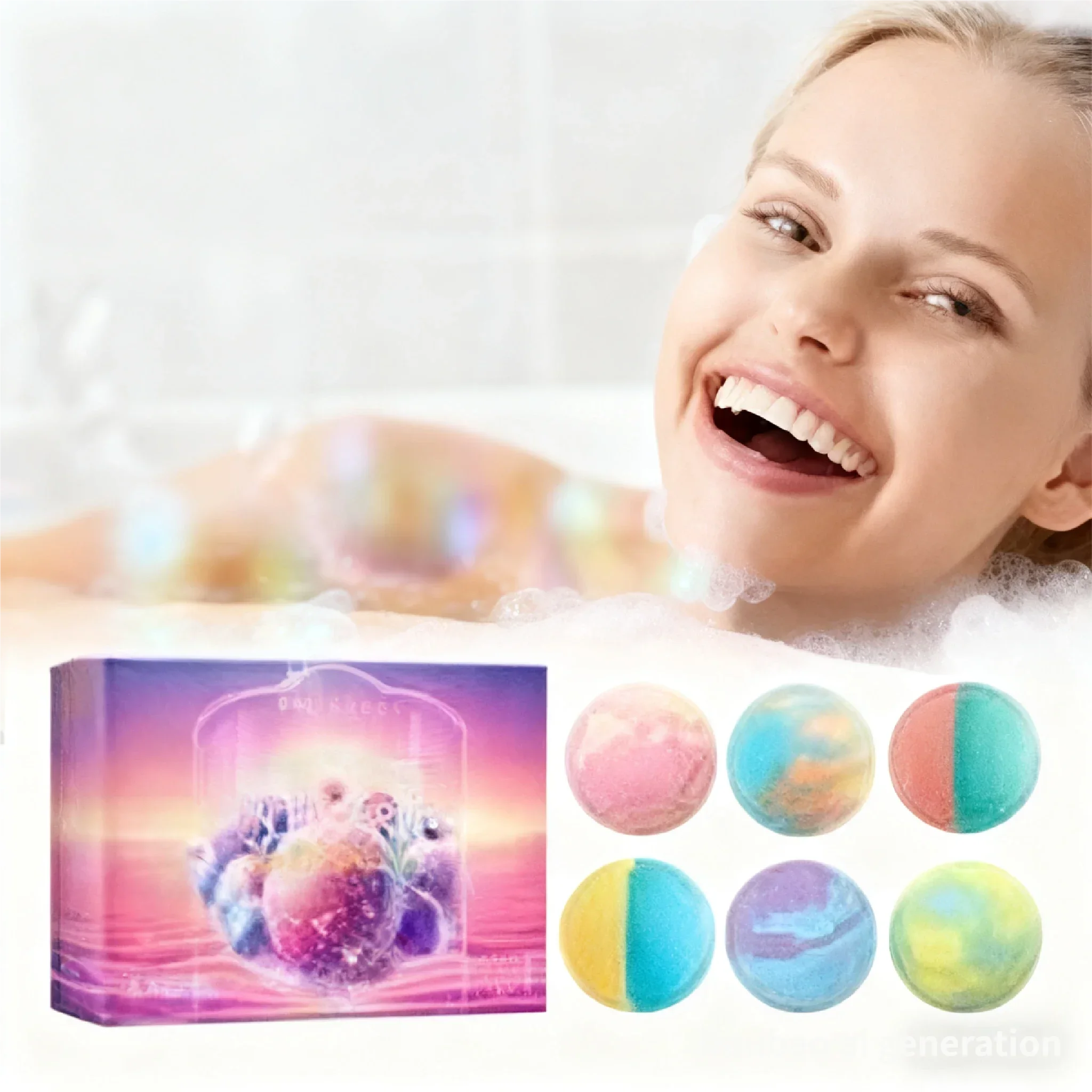 Bath Bombs For Children Adult Bathtub Bath Ball Persistent Fragrance Relieve Fatigue Stress Anxiety Relaxing Body Bath Bomb Set - Image 2