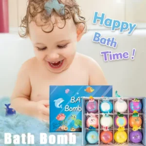 Bath Bombs Set Bubble Bath Fizzies for Children Safe Natural Essential Oil Bubble Bath with Surprise Toys Inside
