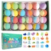Bath Bombs for Kids with Surprise Inside, 24 Pack Kids Bath Bombs Gift Set, Natural Organic Kids Bubble Bath Fizzy for Girls Boy