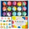 Bath Treats for Kids with Surprise Inside, 15 Pack Kids Bath Treats Gift Set, Natural Organic Kids Bubble Bath Fizzy with Bath T