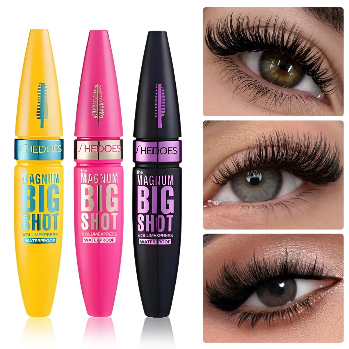 Big Shot Waterproof Mascara, Volume Express Curling Lash Mascara, Smudge-Proof Thick Black Eyelash Makeup For Fuller Lashes - Image 3