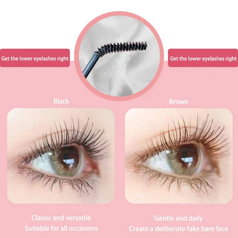 Black Brown Mascara 3d Lengthens Eyelashes Extra Volume Waterproof Natural Lashes Female Makeup Korean Cosmetics Colored Mascara - Image 2