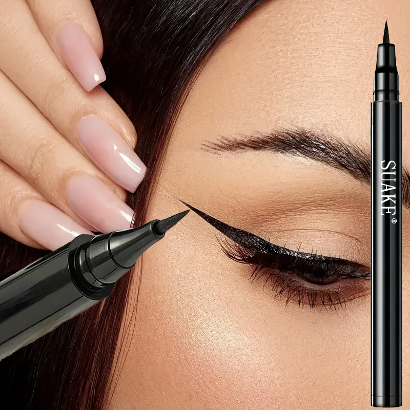 Black Waterproof, Sweat-Proof, and Smudge-Proof Eyeliner Creates a Natural Look and Glides on Quickly and Easily. - Image 2