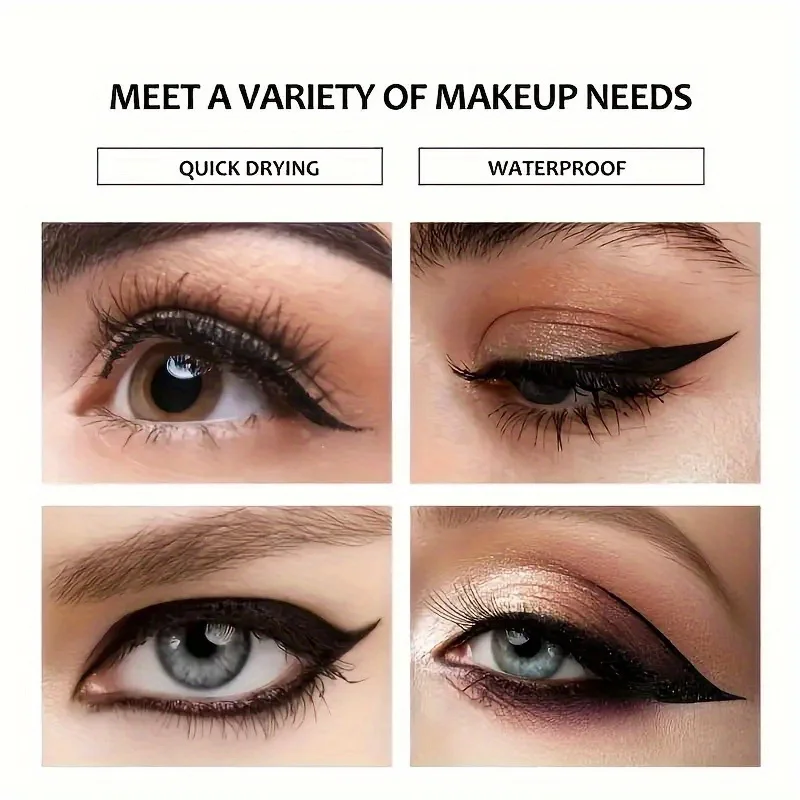 Black Waterproof, Sweat-Proof, and Smudge-Proof Eyeliner Creates a Natural Look and Glides on Quickly and Easily. - Image 5