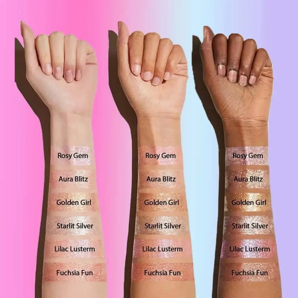 Blendable Vegan Jelly Eyeshadow Stick Lightweight Shimmer Highlighter Sparkle Crystal Glaze Private Label Makeup - Image 5