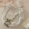 Breathable Low Waist Lace Panties Bow Transparent Mesh Flower Briefs Lingerie Cotton Crotch Lace Thin Underwear Lady