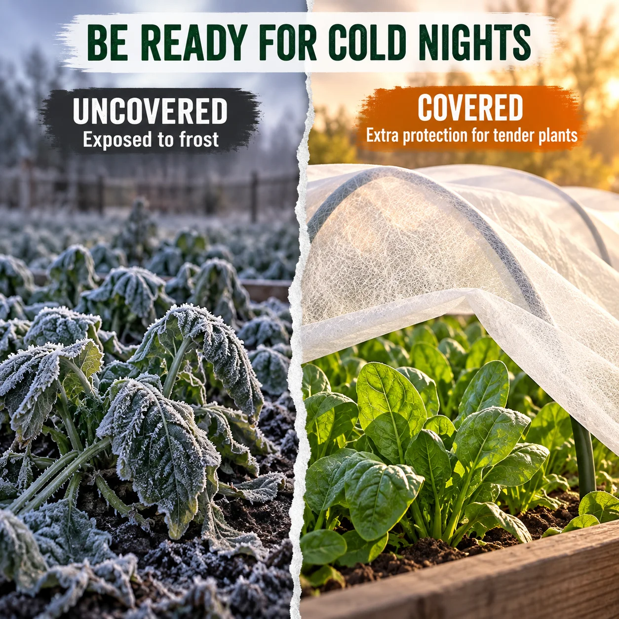 Breathable Plant Frost Protection Cover Light-Permitting PP Nonwoven Garden Fabric for Raised Beds Flowers and Vegetables Shield - Image 5