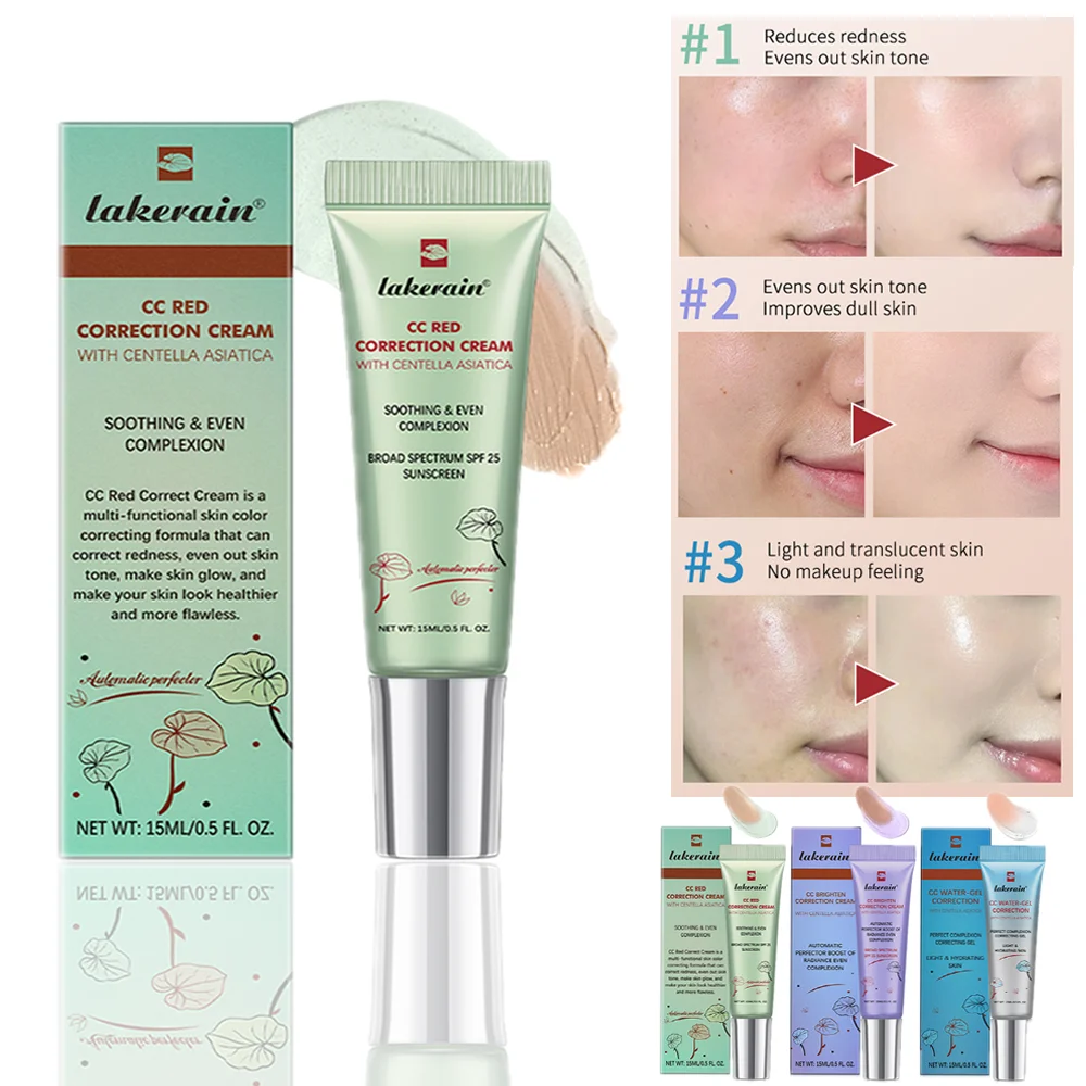 CC Cream Color Changing Liquid Foundation Centella Korean High Coverage Foundation Foundation Cream for Face Base Makeup - Image 2