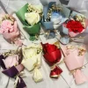 Carnation Soap Flower Mini Artificial Rose Flower Mini Dried Flower Bouquet Dried For Romantic Occasion Lovers Gift Anniversary