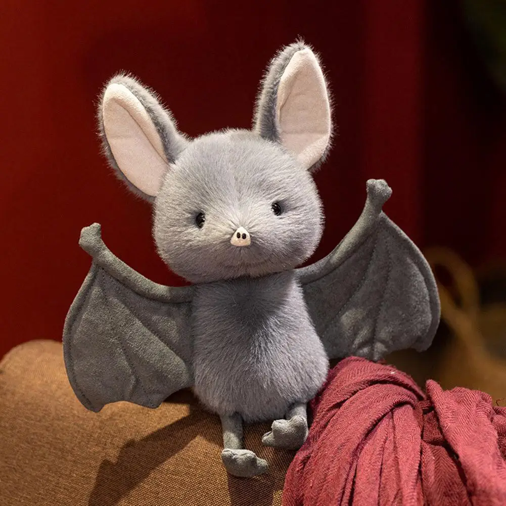 Cartoon Bat Plush Toy Soft Stuffed Animal for Car Rearview Mirror Hanging Decor Funny Design Fluffy Hanging Bat 20cm - Image 5