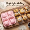 Cartoon Bear Rabbit Silicone Mold 4-Cavity Animal Shape Cake Decorating Tools Chocolate Jelly Molds Kitchen Bakeware Accessories