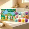 Children’s Bath Bombs Set Sea Salt Bath Essential Oils Softening Keratin for Foot Spa Bath Balls Relaxing Gift Box for Women Men