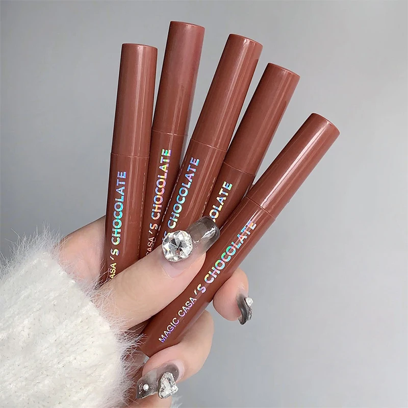 Chocolate five lip glaze set Mist matte lipstick girl student - Image 6