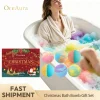 Christmas Bath Gift Set Colorful Bubbles Gentle Cleansing Mild Formula Long Lasting Fragrance Home Spa Bath Balls 6pcs