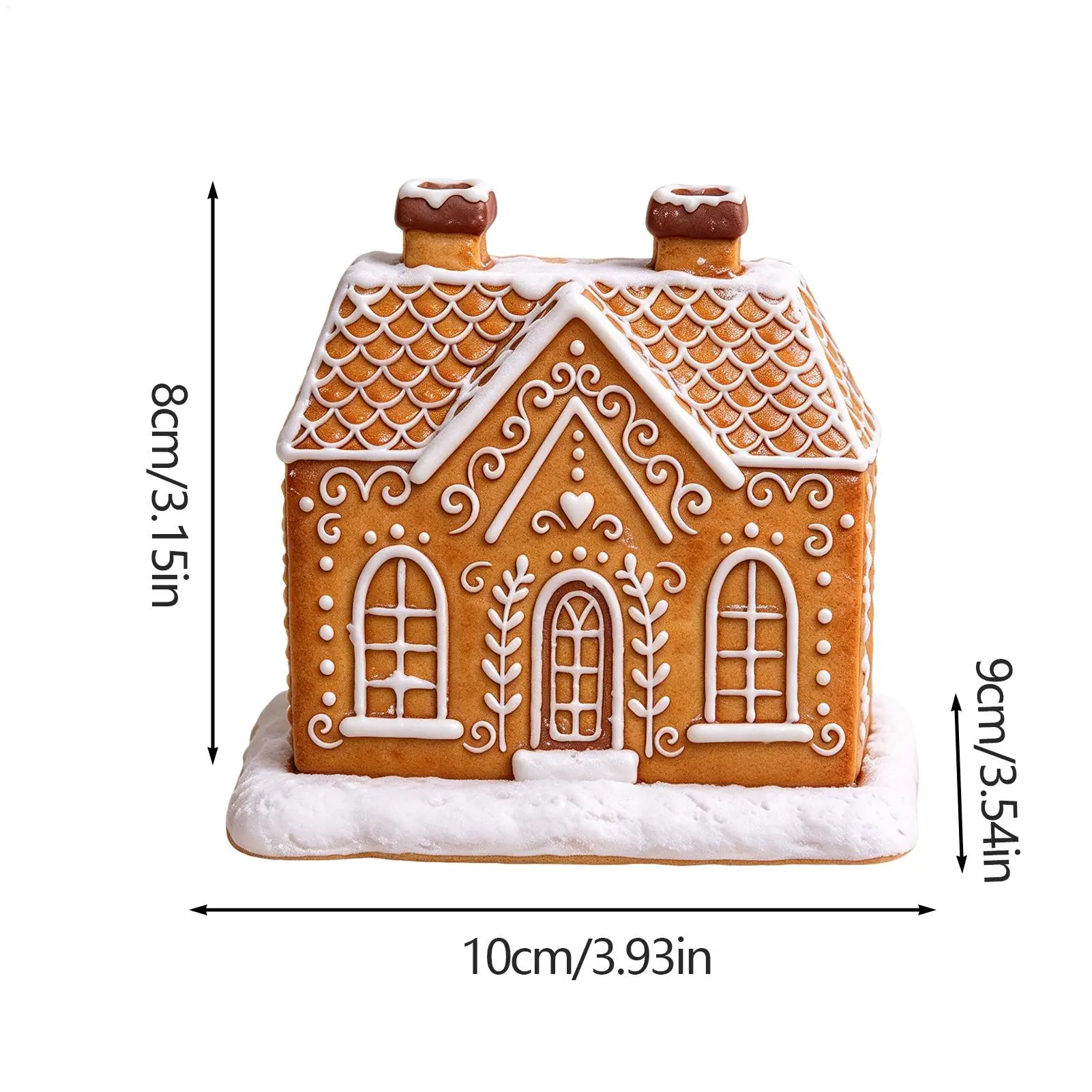Christmas Cottage Diffuser Cute Resin Cottage Holiday Winter Decor Christmas House Aromatherapy Diffuser For Fireplace Mantel - Image 6