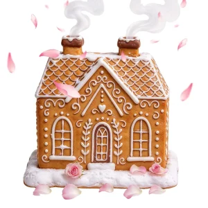 Christmas Cottage Diffuser Cute Resin Cottage Holiday Winter Decor Christmas House Aromatherapy Diffuser for Fireplace Mantel