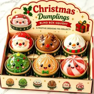 Christmas Dumpling Squishy Snowman, Elk, Santa Claus Squeeze Toys with Box Stress Relief Merry Christmas New Year Gift 2027
