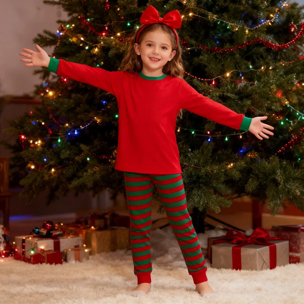 Christmas Family Matching Pajamas Set Long Sleeve Sleepwear for Father Mother Kids Soft Nightwear XMAS Family Look Loungewear - Image 4