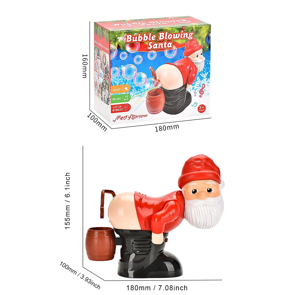 Christmas Fart Bubble Blower with Music & Light Butt Bubble Machine Novelty Xmas Gift for Boys Girls(No Bubble Solution) - Image 6