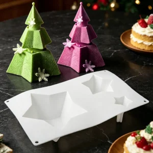 Christmas French Mousse Mold Christmas Tree Design Silicone Chocolate Mould Food Grade Dessert Bakeware Kitchen Baking Tools