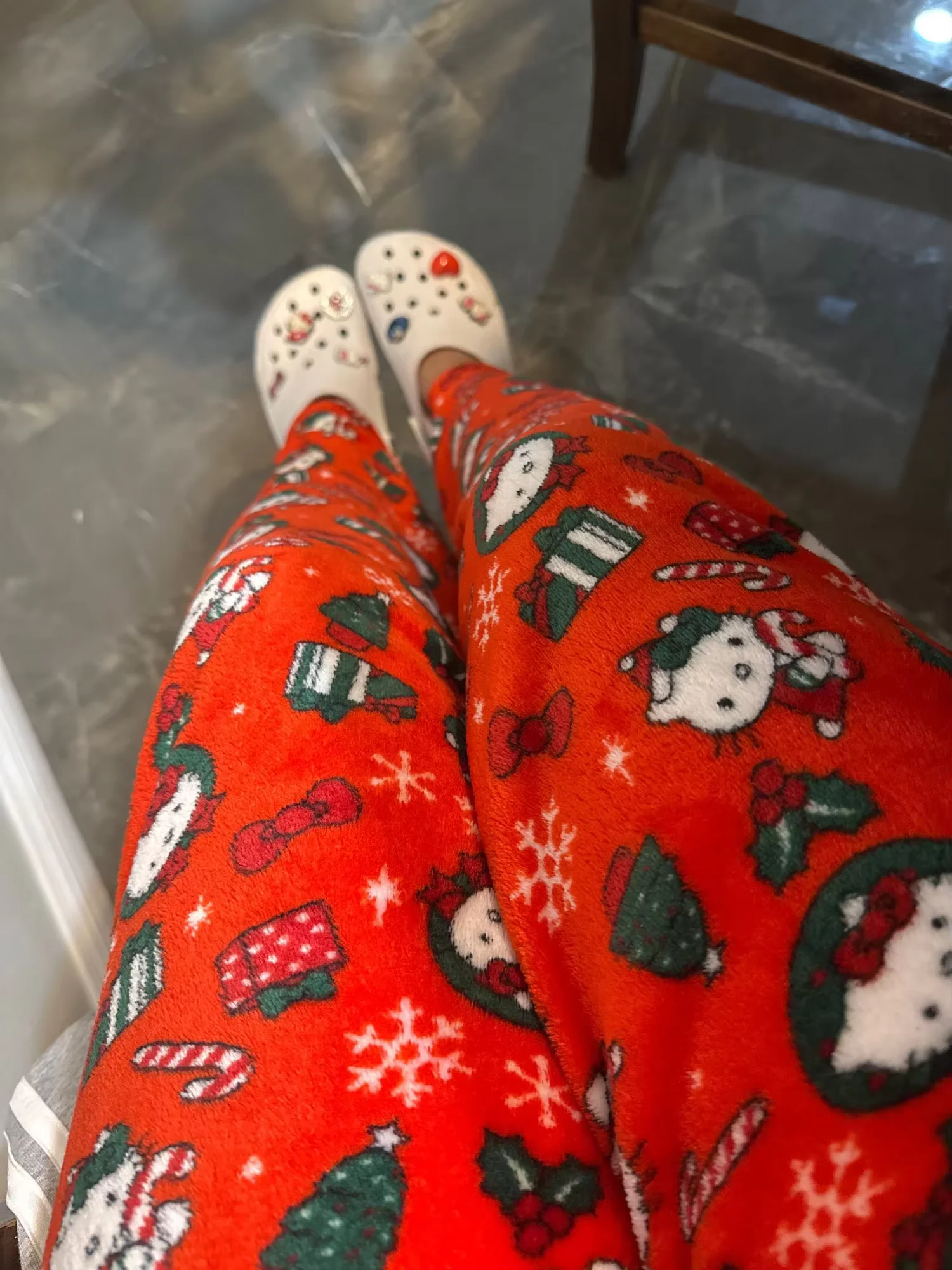 Christmas Hello Kitty Pajama Pants Anime Loose Pants Cartoon Couple Loungewear Women Leisure Home Trousers - Image 2