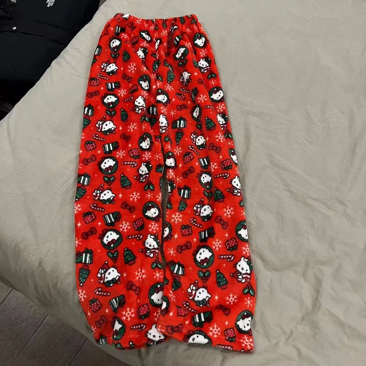 Christmas Hello Kitty Pajama Pants Anime Loose Pants Cartoon Couple Loungewear Women Leisure Home Trousers - Image 4