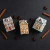 Christmas Holiday Village Spice House Set PVC Seasonal Decor For Cinnamon Sugar Xmas Kitchen Storage Tabletop Ornaments