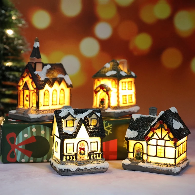 Christmas House Light Decorations For Home Ornaments Kids Xmas Gift New Year 2025 Navidad Decor Bedroom Night Light With Battery - Image 3