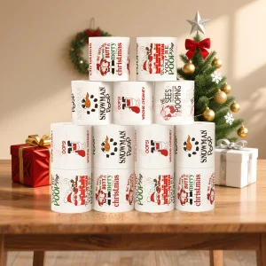 Christmas Kitchen Roll Paper Merry Christmas Decoration for Home 2025 Clean Dining Table Roll Tissue Navidad Natal New Year 2026