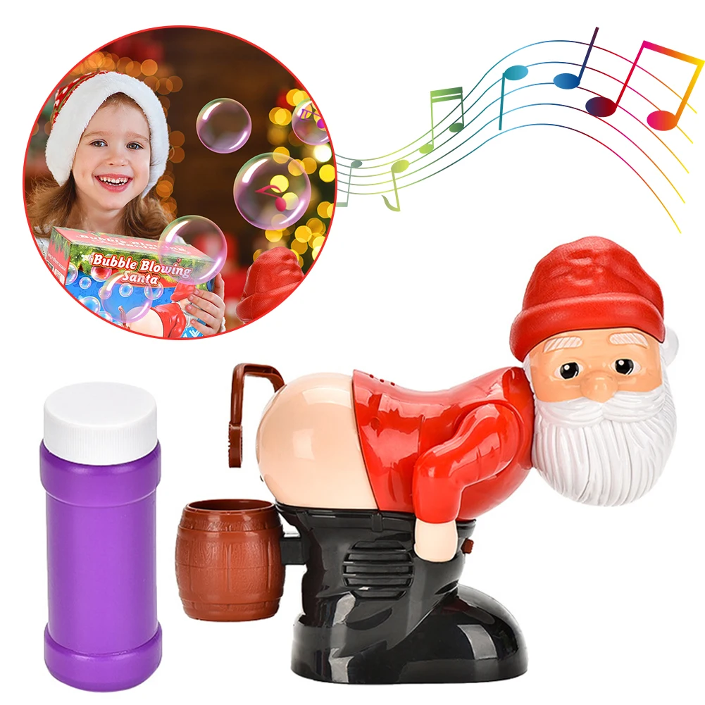 Christmas Santa Claus Bubble Machine with Music & Light Farting Soap Bubble Toy Electric Santa Butt Bubble Blower Xmas Kids Gift - Image 3