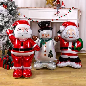 Christmas Santa Claus Snowman Design Foil Balloons Perfect for New Year Christmas Decorations Navidad 2026 Home Party Supplies