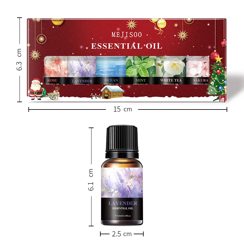 Christmas Thanksgiving Essential Gift Set Rose & Lavender Blend,Water-Soluble Aromatherapy Oils for Diffuser Holiday Gift Set - Image 2