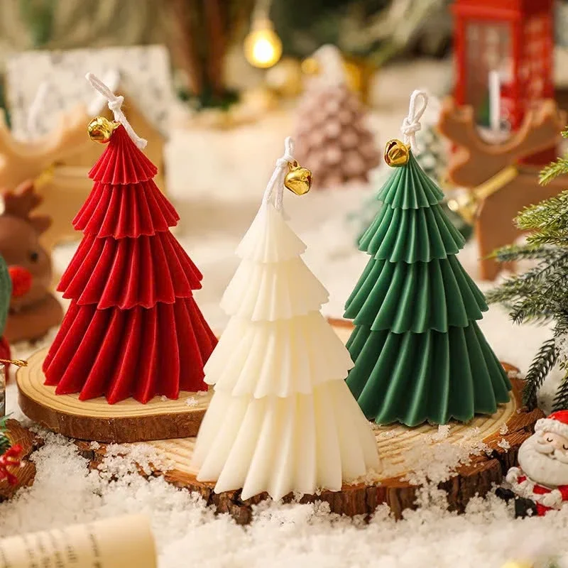 Christmas Tree Candle Scented Candles Aromatherapy Candle Handmade DIY Xmas Gift Holiday Home Ornament - Image 2