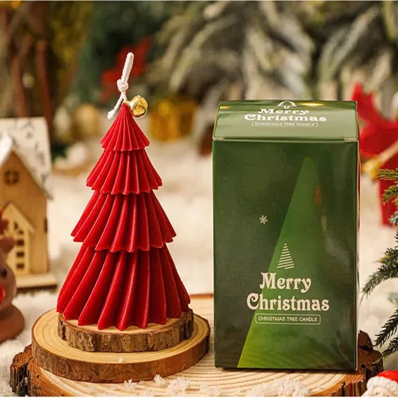 Christmas Tree Candle Scented Candles Aromatherapy Candle Handmade DIY Xmas Gift Holiday Home Ornament - Image 5