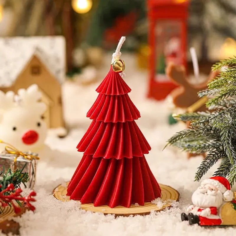 Christmas Tree Candle Scented Candles Aromatherapy Candle Handmade DIY Xmas Gift Holiday Home Ornament - Image 3